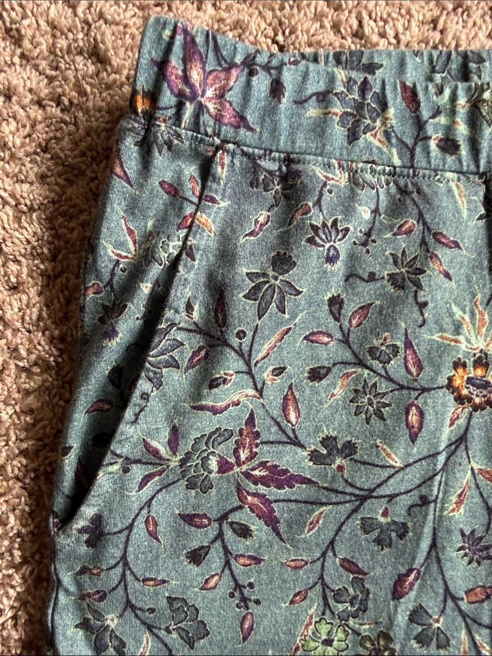 Peruvian Connection Moorea green printed casual pants size medium - Picture 2 of 5